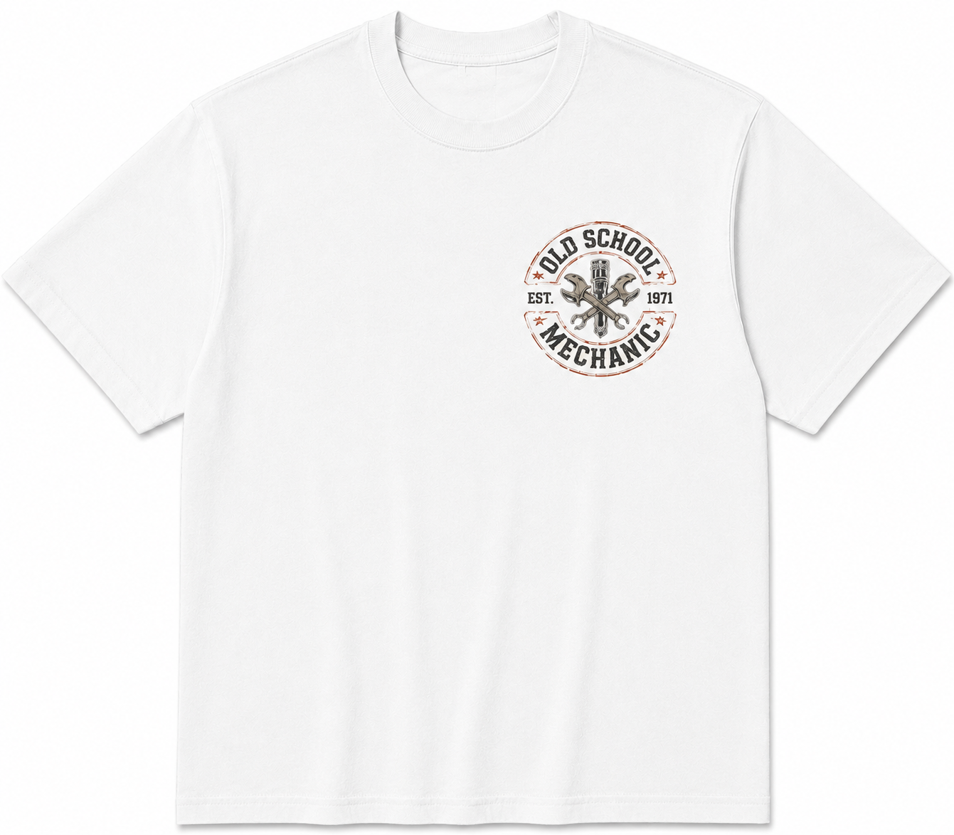 Old School Mechanic – Born to Wrench Vintage Graphic T-Shirt