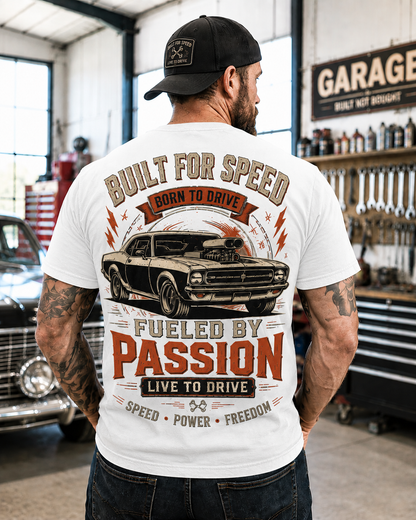 Built for Speed – Fueled by Passion Vintage Muscle Car T-Shirt