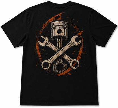 Vintage Piston & Wrenches Mechanic Garage T-Shirt