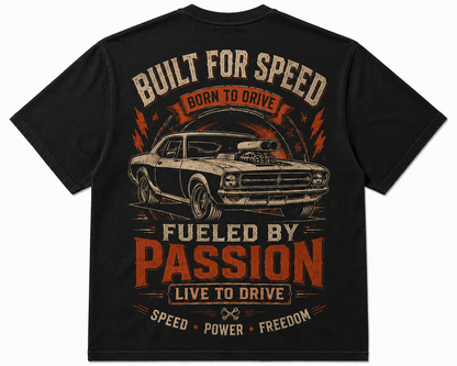 Built for Speed – Fueled by Passion Vintage Muscle Car T-Shirt