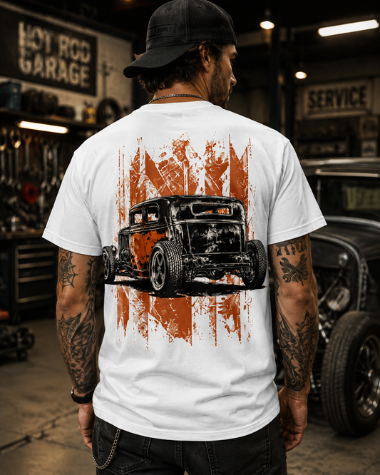 Vintage Hot Rod Garage Graphic T-Shirt
