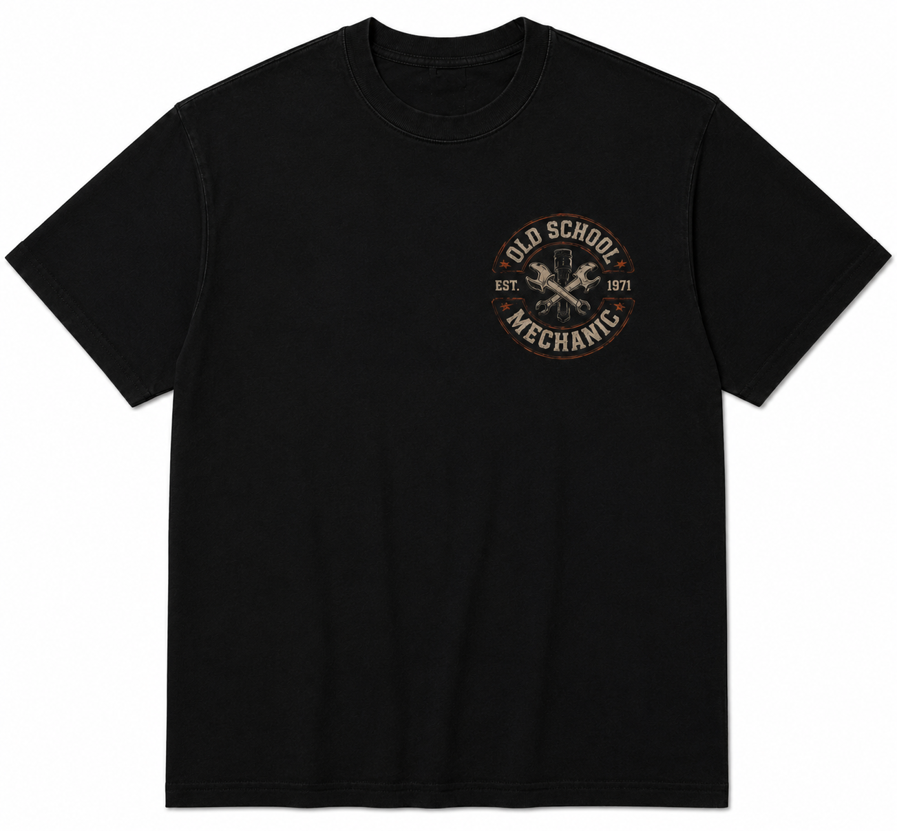 Old School Mechanic – Born to Wrench Vintage Graphic T-Shirt