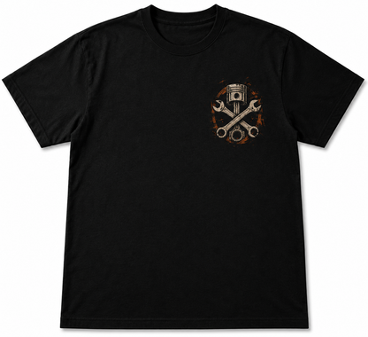 Vintage Piston & Wrenches Mechanic Garage T-Shirt