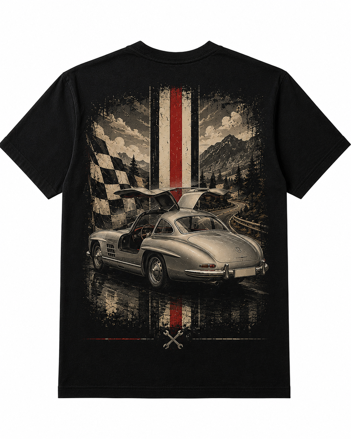 Vintage Gullwing Racing T-Shirt – Classic Roadster Graphic Tee