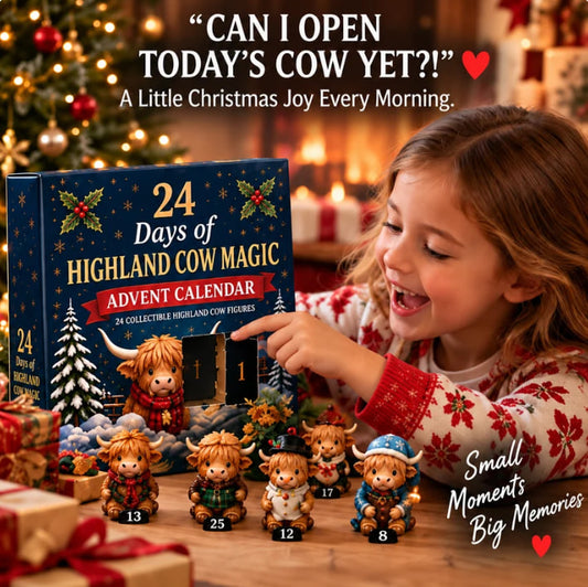 ⏳ FINAL HOURS! 49% OFF 🐮 24-Day Highland Cow Advent Calendar