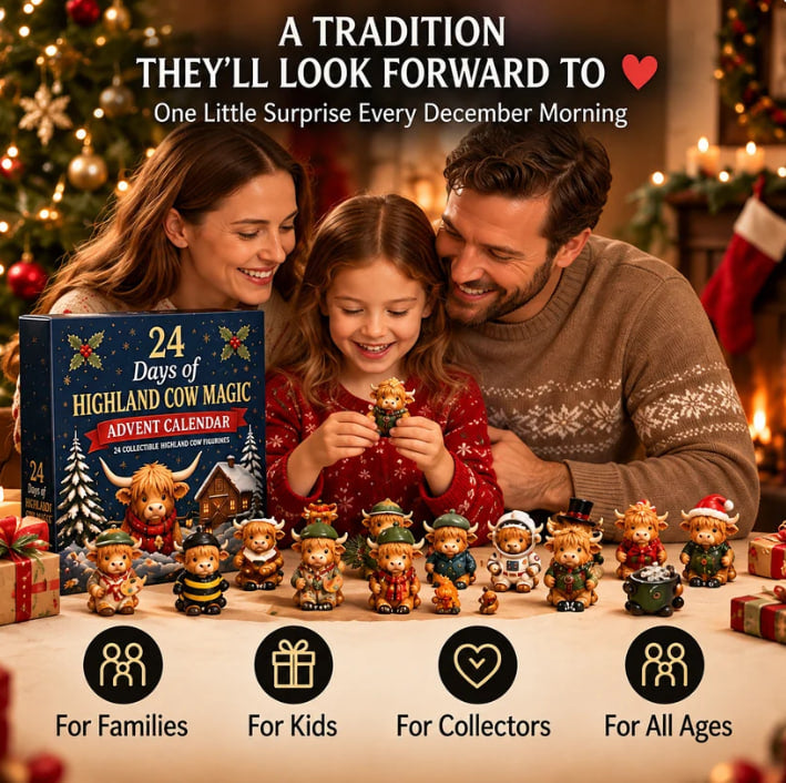 ⏳ FINAL HOURS! 49% OFF 🐮 24-Day Highland Cow Advent Calendar