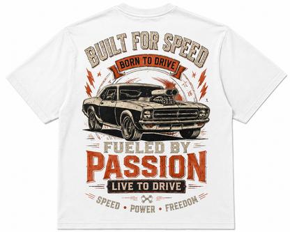 Built for Speed – Fueled by Passion Vintage Muscle Car T-Shirt