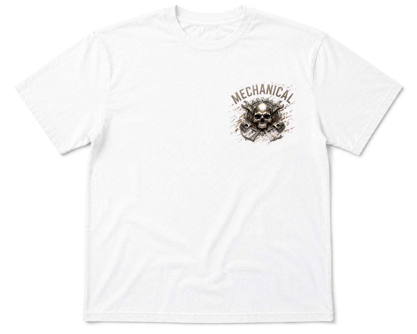 Mechanical Skull & Muscle Car Vintage Garage T-Shirt